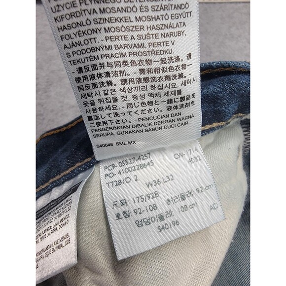 Levis 527 Jeans Mens 36x32 Boot High Rise Cotton Dark Blue Whiskered Western - Picture 11 of 14